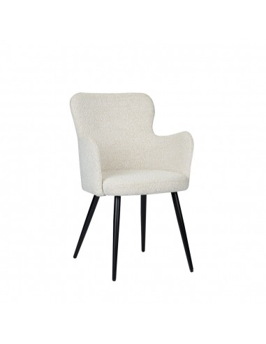 Fauteuil à oreilles blanc perle (Lot de 2) soldes