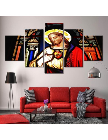 Tableau Jésus, vitrail offre 