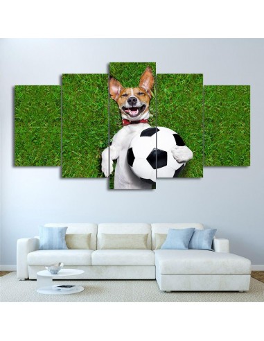 Tableau Jack Russell footballeur Amélioration de cerveau avec