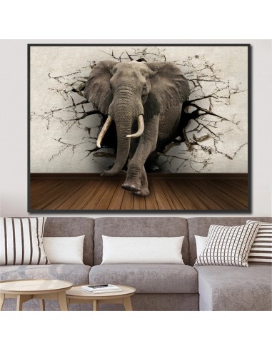 Tableau elephant 3d outlet