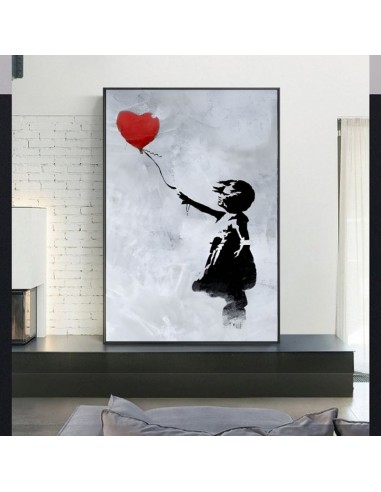 tableau street art ballon rouge acheter en ligne