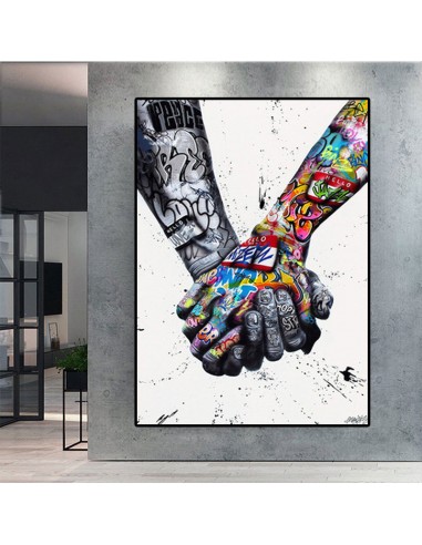 Tableau street art main commande en ligne