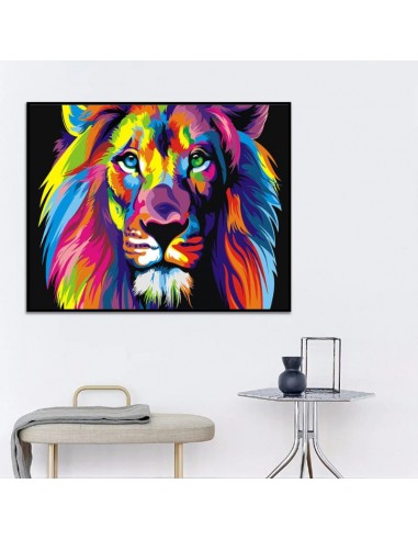 Tableau lion pop art Pour