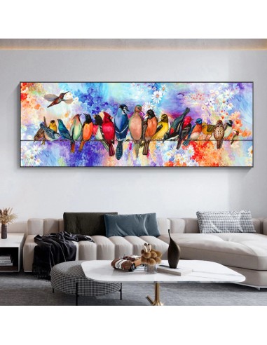 Tableau oiseaux colorés l'achat 