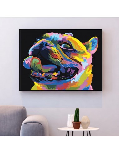 Tableau bouledogue pop art pas chere