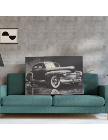 Tableau de voiture vintage noir et blanc ou a consommer sur place