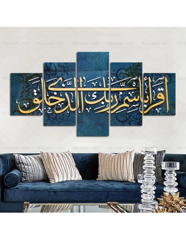 Tableau Islam Bleu français