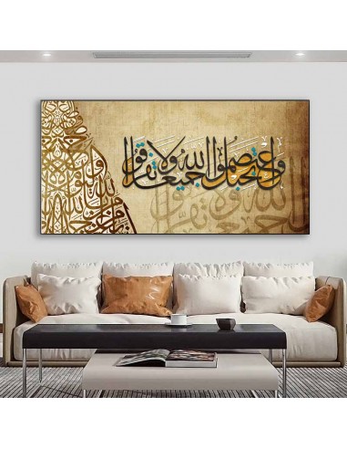 Tableau Islam Doré en linge