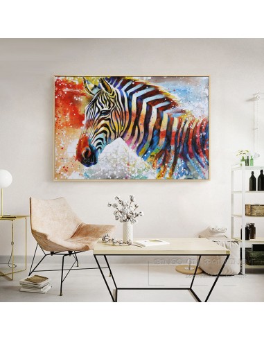 Tableau Zebre Multicolore l'achat 