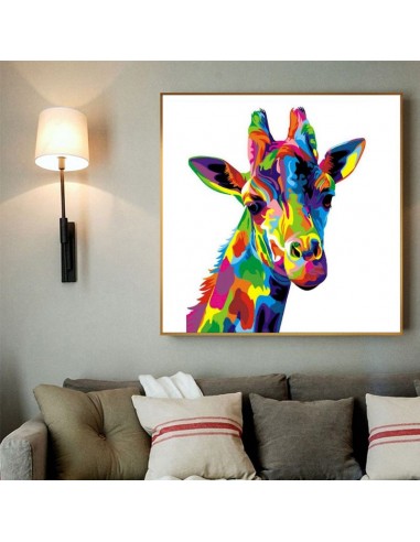 Tableau Girafe Multicolore livraison gratuite