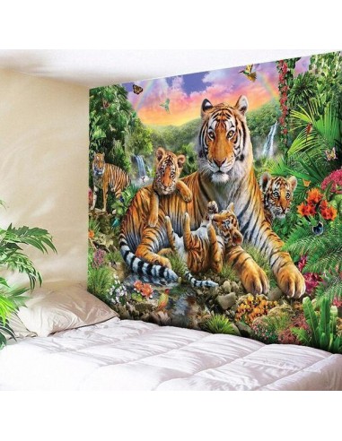 Wandbehang Tiger & Familie offre 