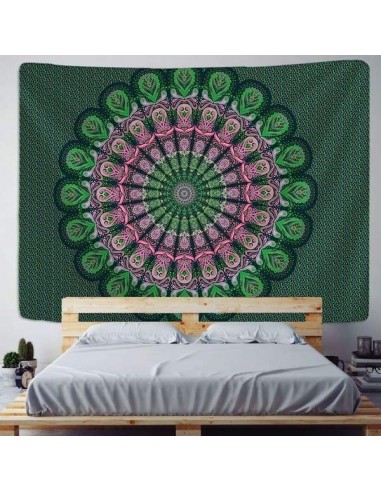 Wandbehang Grüner Pfau Mandala outlet