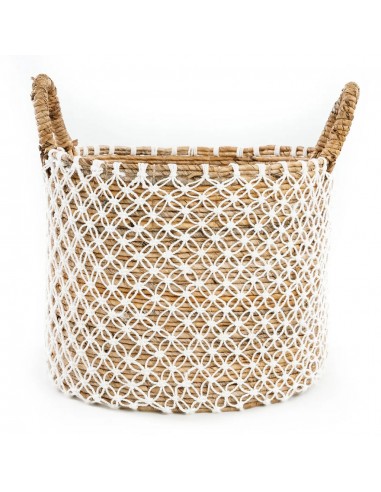 Panier Broderie Macramé - Naturel Blanc - L chez Cornerstreet bien 