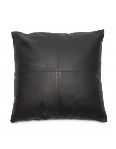 Housse de coussin The Four Panel Leather - Noir - 60x60 brillant des détails fins